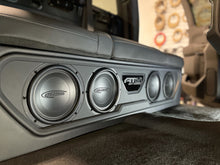 Load image into Gallery viewer, Flagship Underseat Four 8-inch JL Audio 8W3V3 Subwoofer Enclosure with Loaded Amplifier Rack for 2019-2025 GM Crew Cab Trucks with Bose