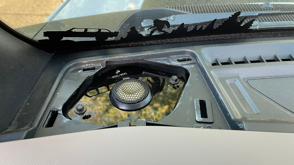 Custom Laser Cut 30mm ID Tweeter/Mid-Range Dash Adapters - Compatible with 2021+ Ford Bronco 6th Gen - 30mm
