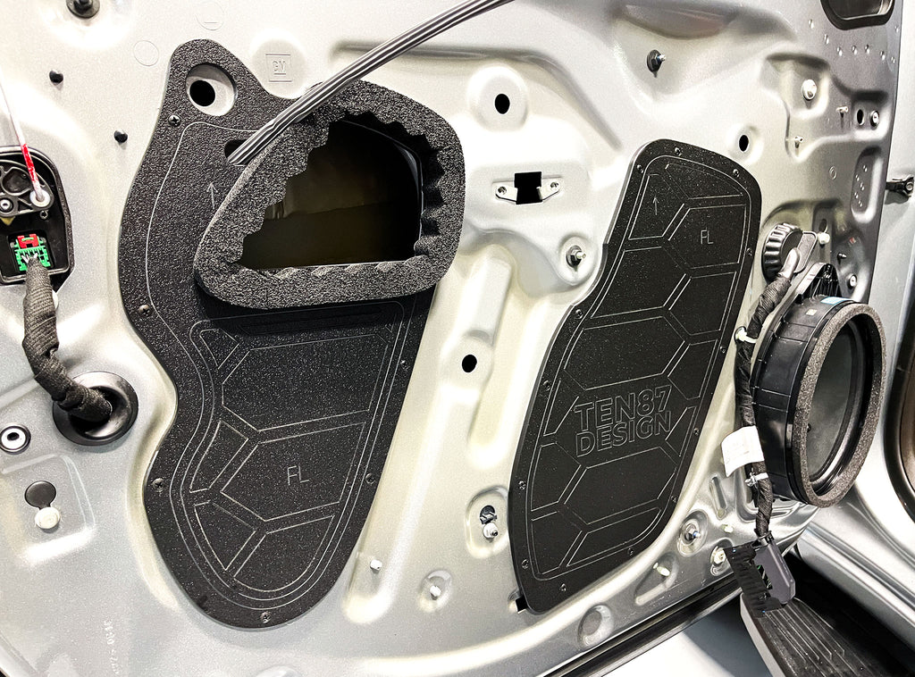 Custom Made Door Access Block Off Plates - Compatible with 2022+ Refresh GMC Sierra Chevrolet Silverado - Front & Rear Complete Set - Front & Rear Complete Set