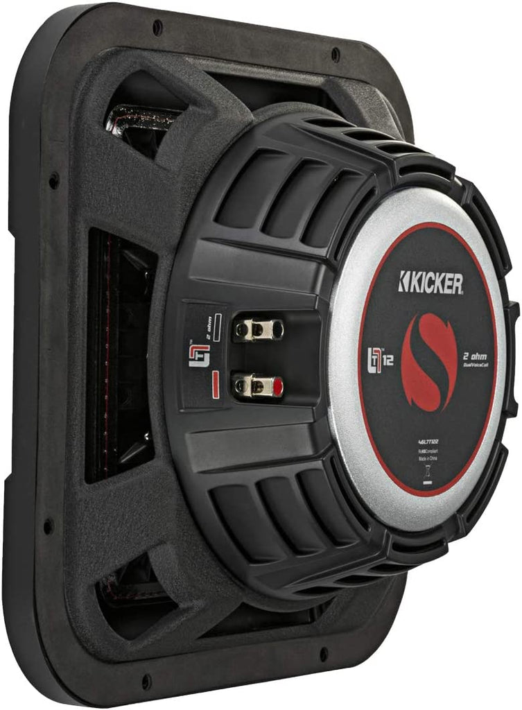Kicker L7T10 High-Performance 10-inch Shallow Mount Square Subwoofer - Dual 4 Ohm