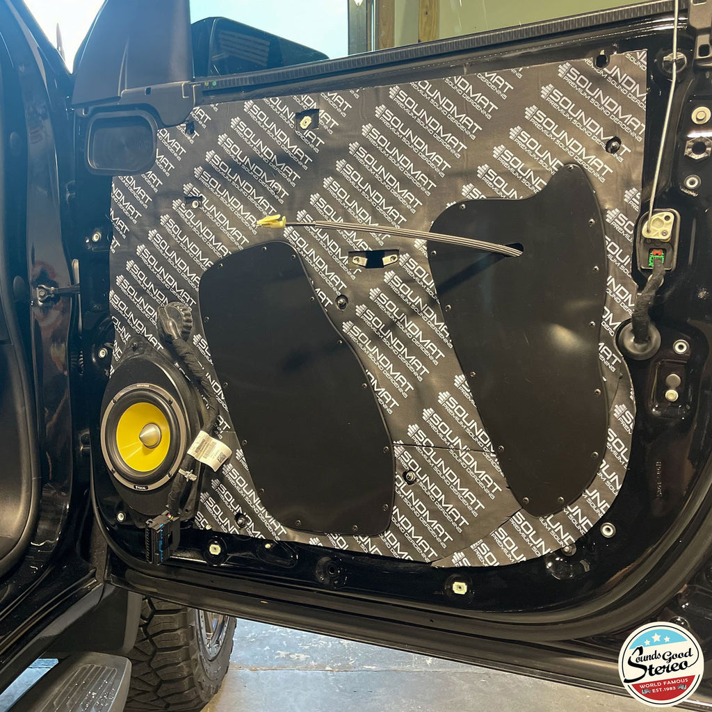 Custom Made Door Access Block Off Plates -Front and Rear Set - Compatible with 2019-2021 GMC Sierra Chevrolet Silverado - Front & Rear Complete Set