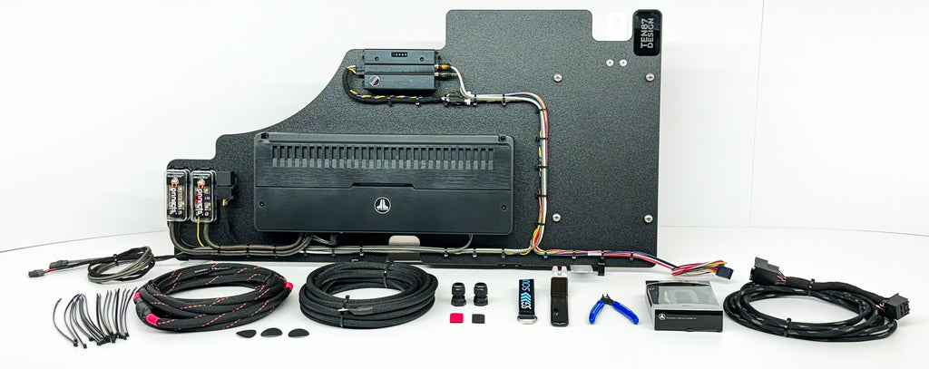 JL Audio Loaded Subwoofer 1000wrms Amplifier Rack for Ford 2023+ Super Duty and 2024+ F-150 Trucks