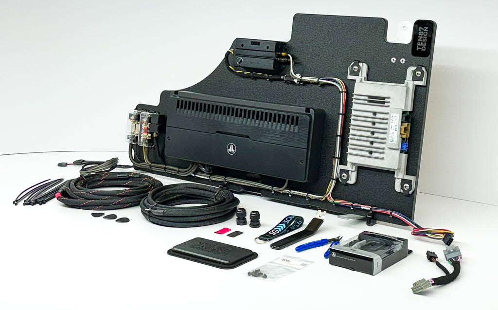 JL Audio Loaded Subwoofer 1000wrms Amplifier Rack for Ford 2023+ Super Duty and 2024+ F-150 Trucks