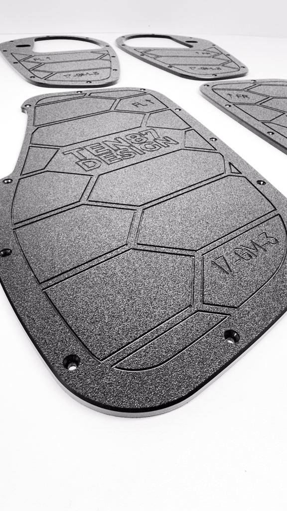 Custom Made Door Access Block Off Plates - Compatible with 2023+ HD GMC Sierra Chevrolet Silverado