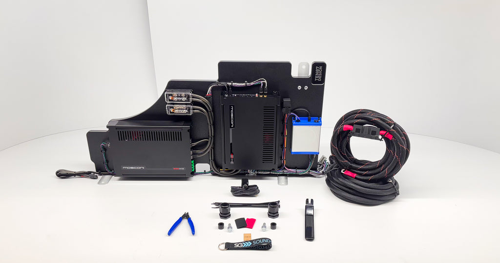 Gladen-Mosconi ONE 9-Channel Active Loaded Amplifier Rack for Ford 2023+ Super Duty and 2024+ F-150 Trucks