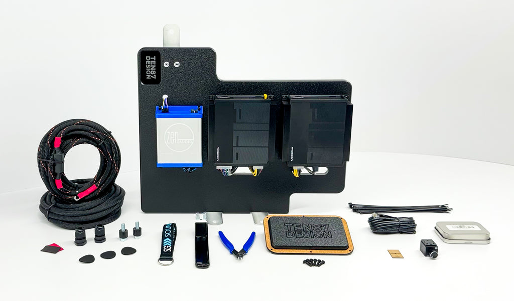 Gladen-Mosconi 9-Channel PICO Active Loaded Amplifier Rack for Ford 2023+ Super Duty and 2024+ F-150 Trucks