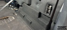 Load image into Gallery viewer, "Stealth V2" Ford F-Series Truck Driver Side Behind-the-Seat Subwoofer Enclosure with Amp Rack