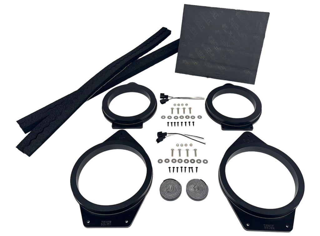 Custom Speaker Adapters -Front 8-inch - Rear 6.5-inch - Complete Kit - Compatible with 2014-2023 GMC/Chevrolet Vehicles - Front 8-inch + 6.5-Inch Rear,Complete Kit