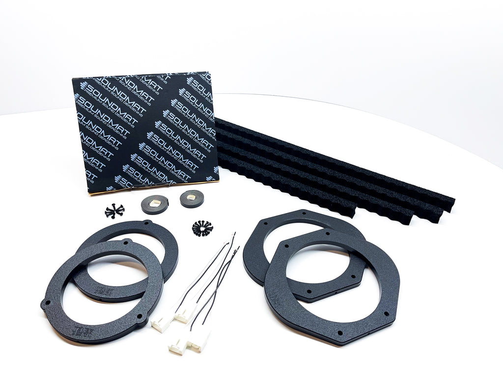 Custom Speaker Adapters -Front 8-inch + Rear 6.5-inch - Complete Kit - Compatible with 2015-2023 Ford F-Series Truck - Front 8-inch + 6.5-Inch Rear,Complete Kit
