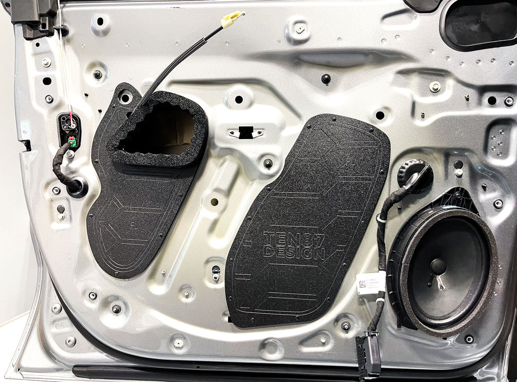 Custom Made Door Access Block Off Plates - Compatible with 2022+ Refresh GMC Sierra Chevrolet Silverado - Front & Rear Complete Set - Front & Rear Complete Set