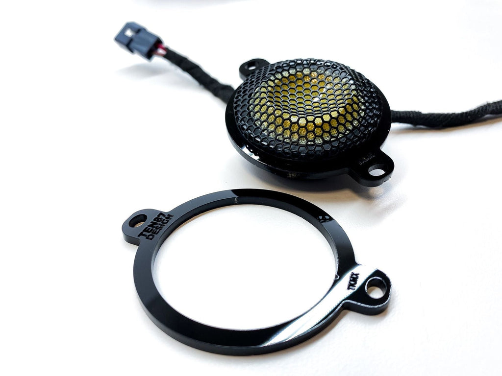 Custom Laser Cut Tweeter Adapters - Compatible with 2015-2020 Ford F-150 + 2017-2022 Super Duty Vehicles (Pair)
