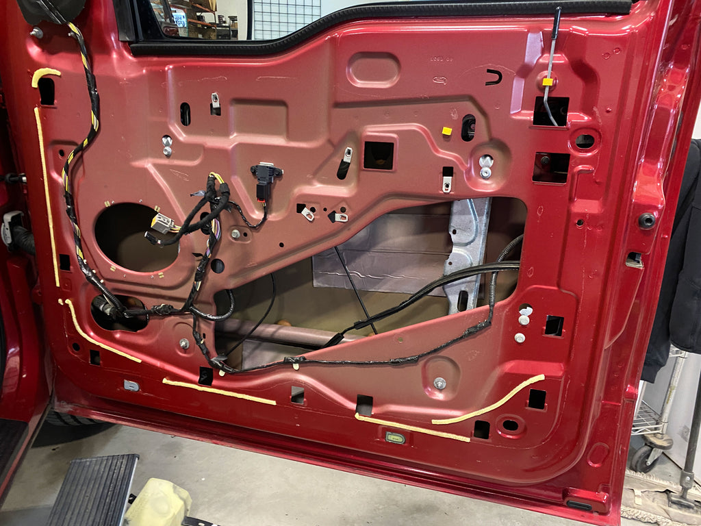 Custom Made Door Access Block Off Plates - Compatible with 2009–2014 Ford F-Series - SuperCrew (SCREW) or SuperCab (SCAB),Front Set Only
