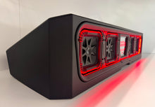 Load image into Gallery viewer, Flagship Underseat Four 8-inch Kicker L7S Subwoofer Enclosure with Loaded Amplifier Rack for 2019-2025 GM Crew Cab Trucks with Bose