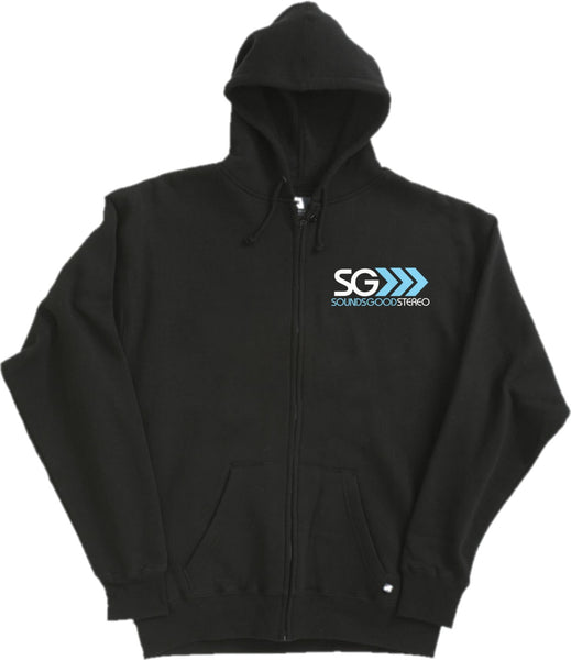 Sounds Good Stereo Premium Zip-Up Hoodie-Small Black
