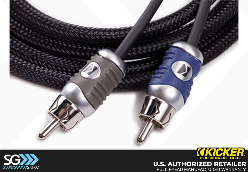 Kicker 46QI24 Q-Series 4-Meter 2-channel Balanced RCA Cable Interconnects