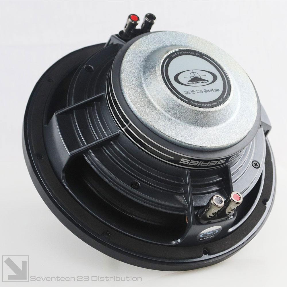 Audiomobile EVO 2410 High-Performance 10" Subwoofer designed for Compact Enclosures - Dual 4 Ohm