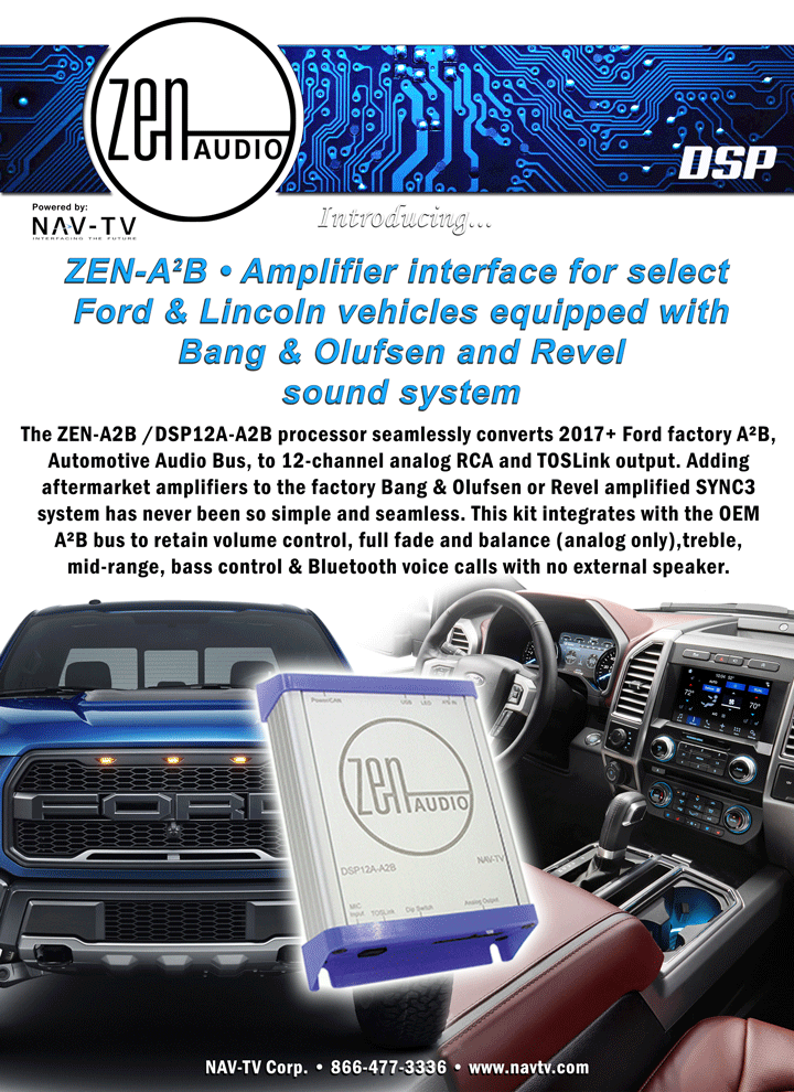 Factory B&O Including Unleashed Factory Stereo Interface for Complete Upgrades - Nav-TV ZEN-A2B