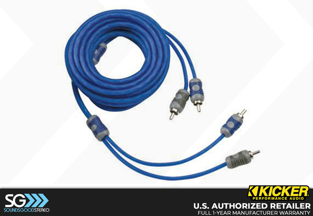 Kicker 46KI21 K-Series 3.3ft/1m 2-channel Balanced Twisted RCA Cable Interconnects