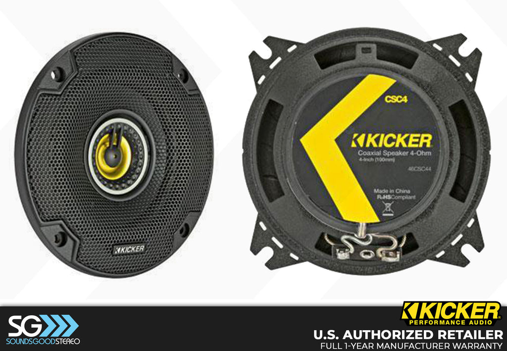 Kicker CSC4 CS Series 4-Inch 2-way Coaxial Speaker Kit
