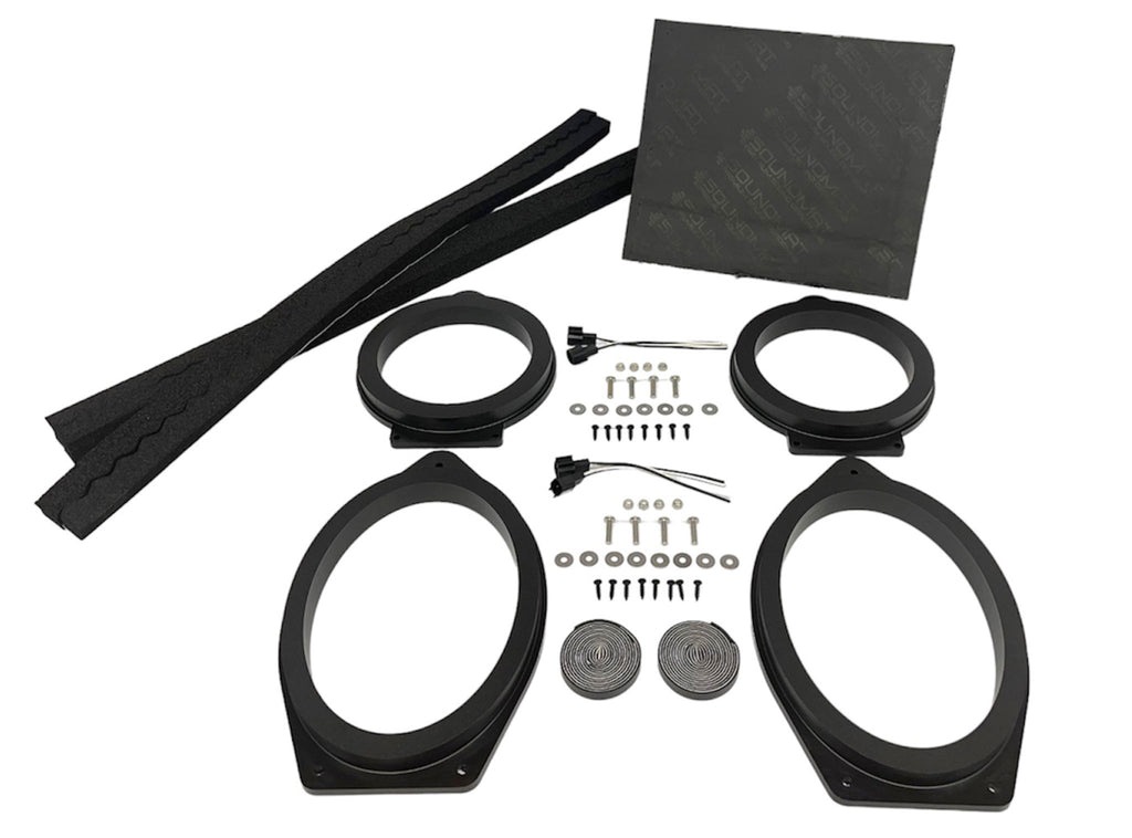 Custom Speaker Adapters -Front 6x9-inch - Rear 6.5-inch - Complete Kit - Compatible with 2014-2023 GMC/Chevrolet Vehicles - Front 6x9-inch + 6.5-inch Rear,Complete Kit