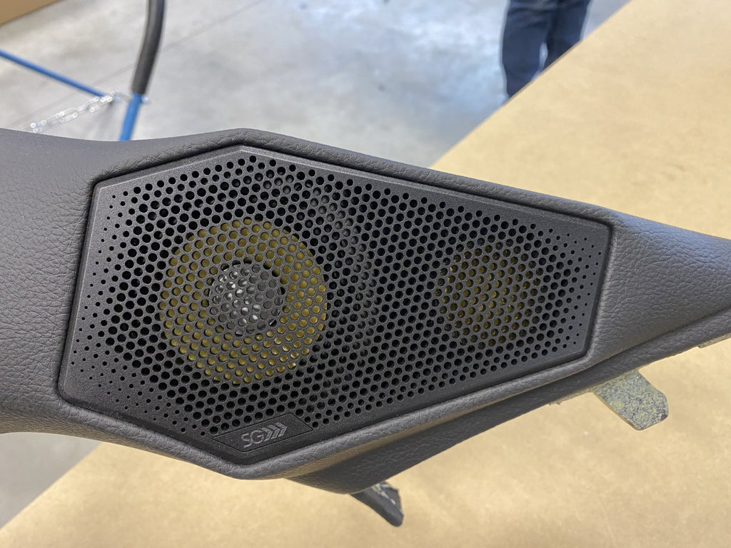 2015+ Ford F-Series & Expedition Max Custom Made 3-Way Component Speaker A-Pillars - Ebony (Black),Laser Cut Mesh