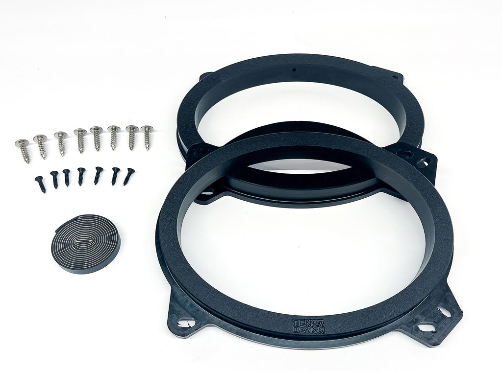 thumbnail image 2 of 6x9 Front Door Speaker Mount Adapter For Subaru & Toyota - Fits Forester, Impreza, 4Runner, Tacoma, Highlander & More, Includes Wiring Harness 2 of 9