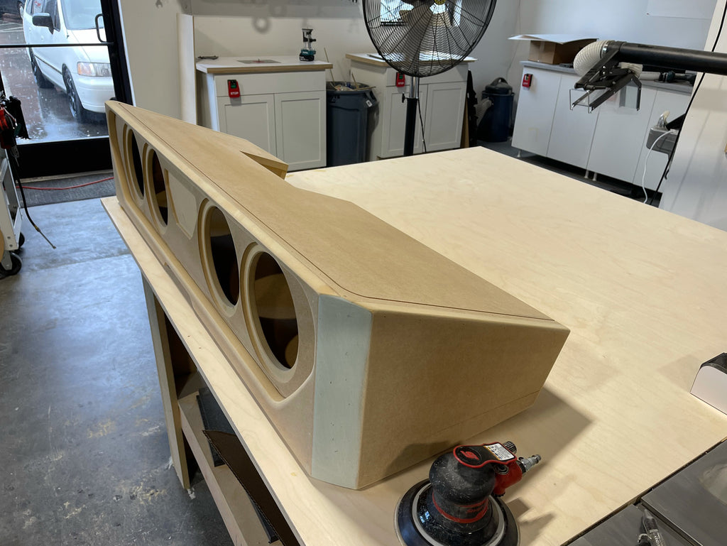 2019-2024 GMC Sierra - Chevrolet Silverado Custom Level 5 Subwoofer Enclosure Box - Evo - 2-Ohm Final - Four 8-inch Vented,Audiomobile EVO,2-ohm Final