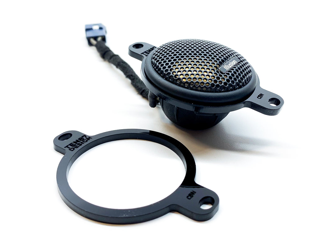Custom Laser Cut Tweeter Adapters - Compatible with 2015+ Ford Vehicles - Illusion Carbon