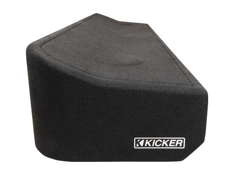 Kicker Dual 10-inch Subwoofer Enclosure with Loaded Amplifier Rack for Select 2023 F-Series Super Duty Trucks with Non-Amplified Factory Systems