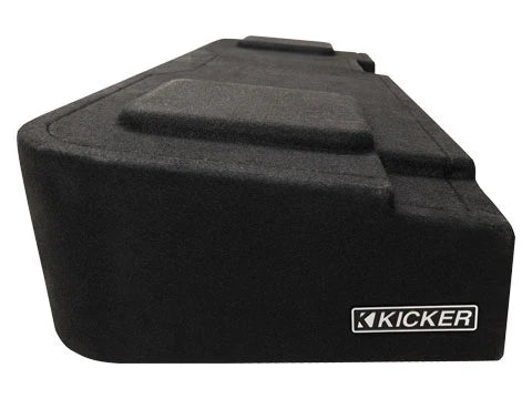 Kicker Dual 12-inch Subwoofer Enclosure with Loaded Amplifier Rack for 2019-2024 GM Crew Cab Trucks with Bose