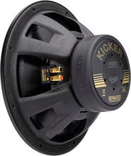 Load image into Gallery viewer, Kicker 50th Anniversary 15-Inch Competition Gold Letter 1000w Subwoofer