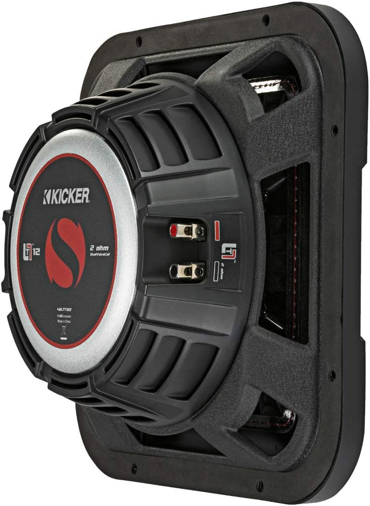 Kicker L7T8 High-Performance 8-inch Shallow Mount Square Subwoofer - Dual 4 Ohm