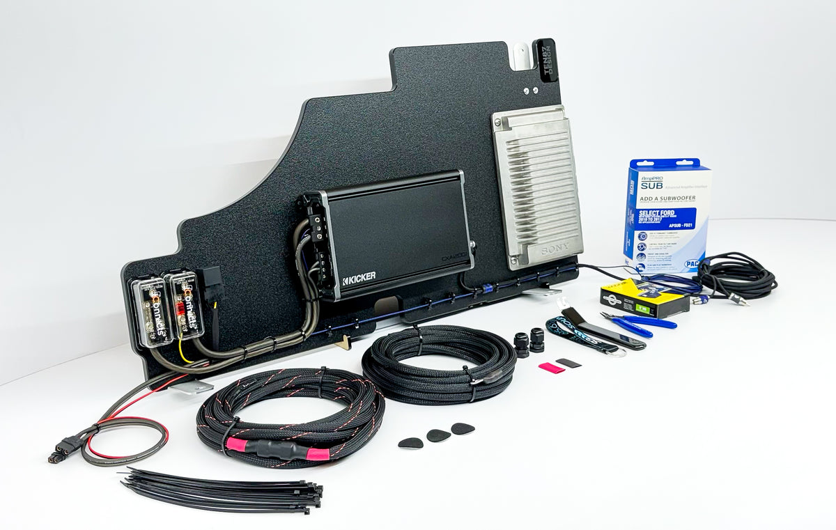 Kicker Loaded Subwoofer 1200wrms Amplifier Rack for Ford – Sounds Good ...