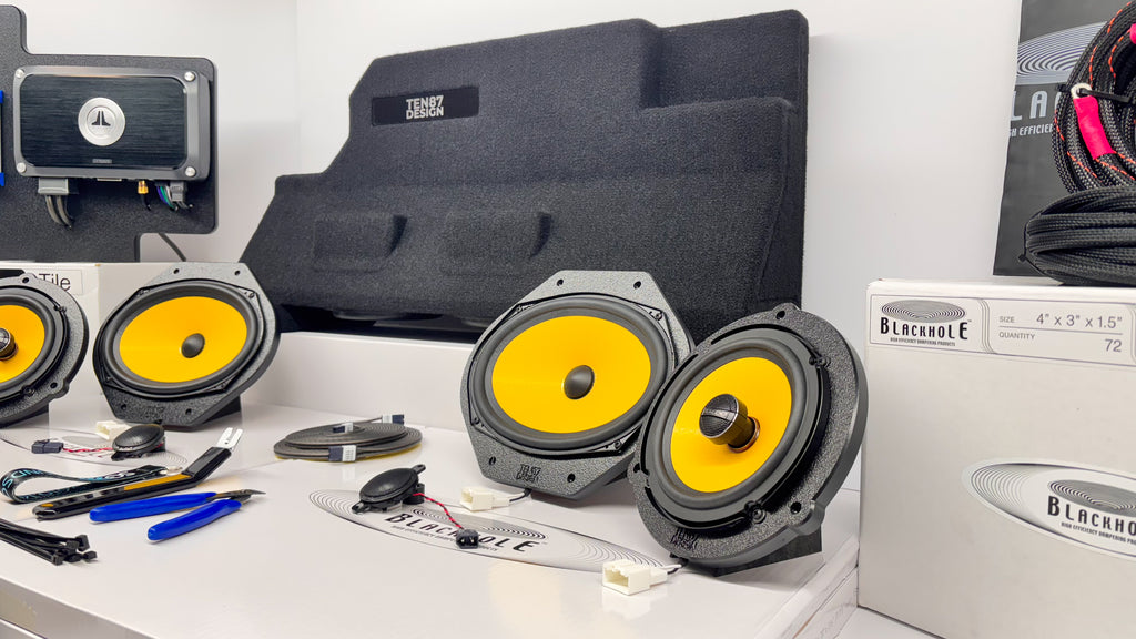 "Stealth V2" JL Audio VXi Series 5-channel Passive Pre-Tuned Plug & Play Behind the Seat Stereo Upgrade for Select Ford 2024+ F-150 Trucks with the B&O Unleashed System