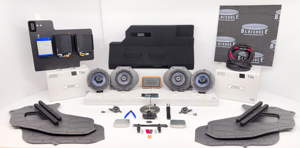 "Stealth V2" Mosconi-Gladen Audio RS 7-channel Fully Active Pre-Tuned Plug & Play Behind the Seat Stereo Upgrade for Select Ford 2024+ F-150 Trucks with the B&O 8-Speaker System