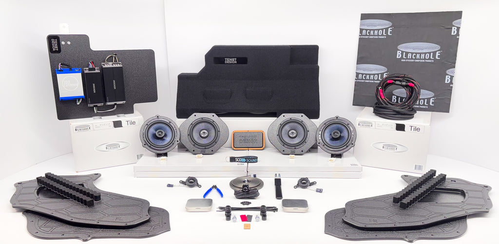 "Stealth V2" Mosconi-Gladen Audio RS Series 5-channel Passive Pre-Tuned Plug & Play Behind the Seat Stereo Upgrade for Select Ford 2024+ F-150 Trucks with the B&O 8-Speaker System