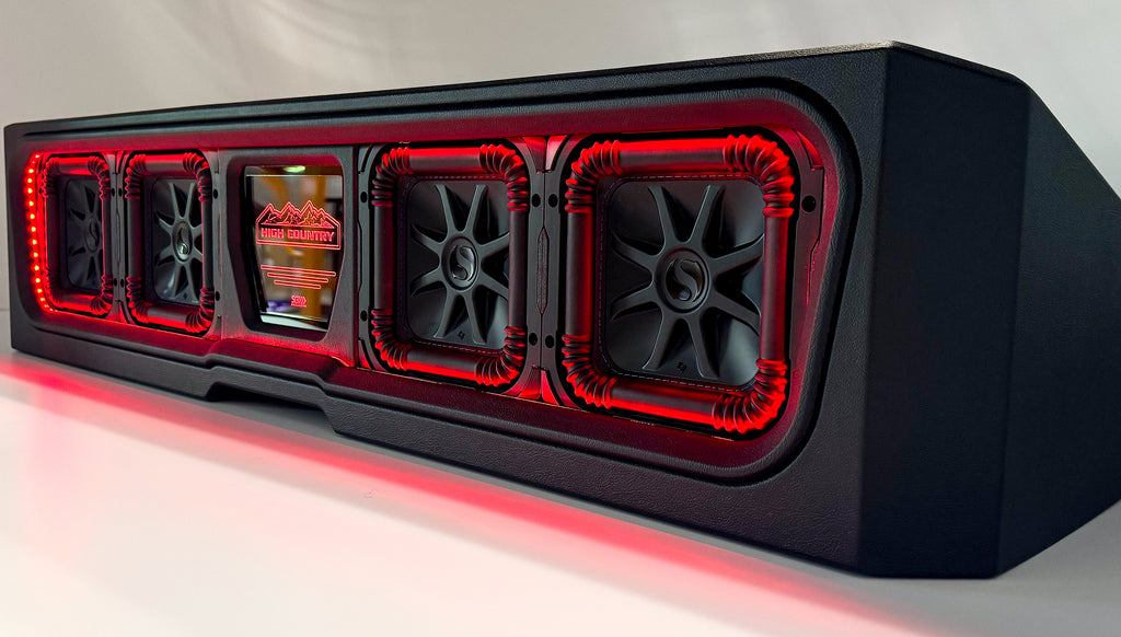 Custom Kicker Four L7S 8-inch Front-Firing Vented Sub Enclosure: 2019–2025 GMC & Chevy