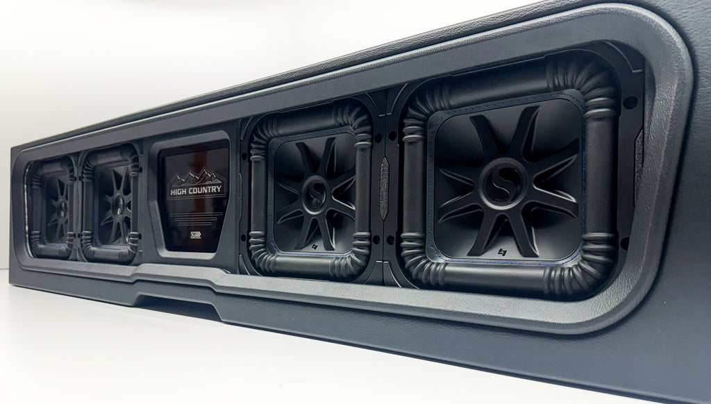 Custom Kicker Four L7S 8-inch Front-Firing Vented Sub Enclosure: 2019–2025 GMC & Chevy