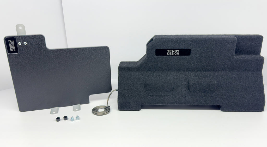 "Stealth V2" Ford F-Series Truck Driver Side Behind-the-Seat Subwoofer Enclosure with Amp Rack