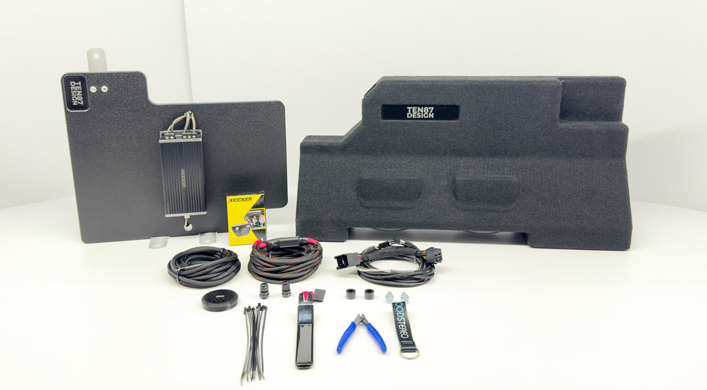 "Stealth v2" Behind the Seat Subwoofer Plug & Play System Upgrade (All Factory Systems including B&O Unleashed)