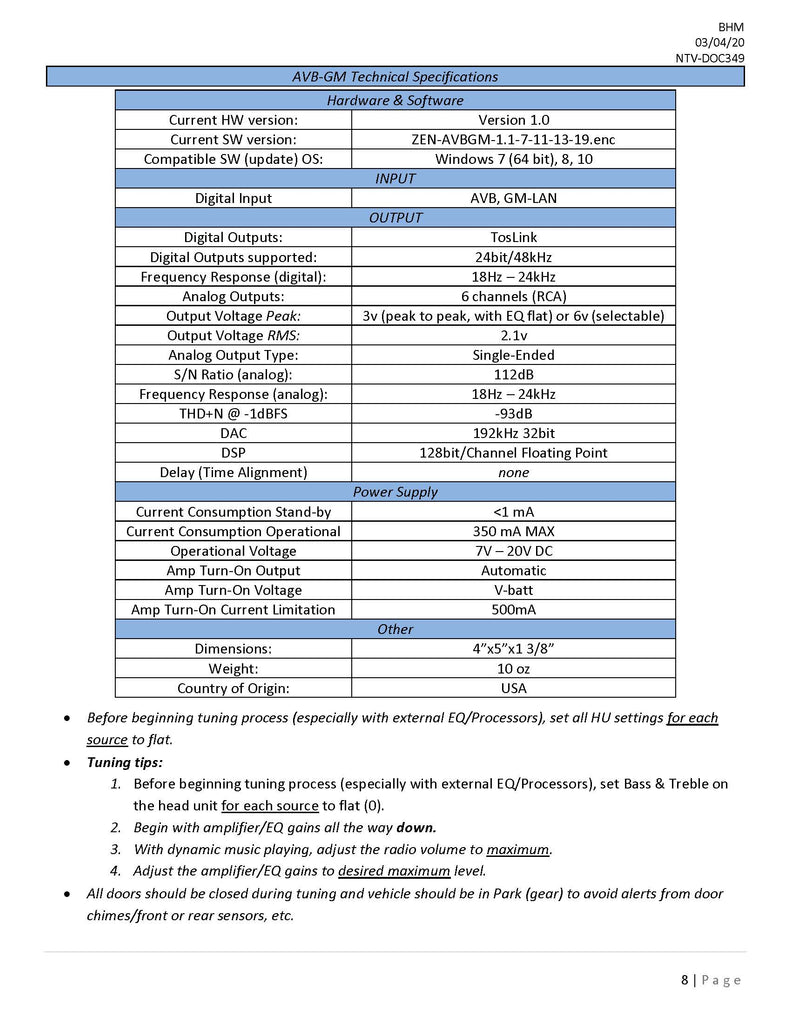 2019-2025 GM with Bose Interface - Nav-TV ZEN AVB-GM