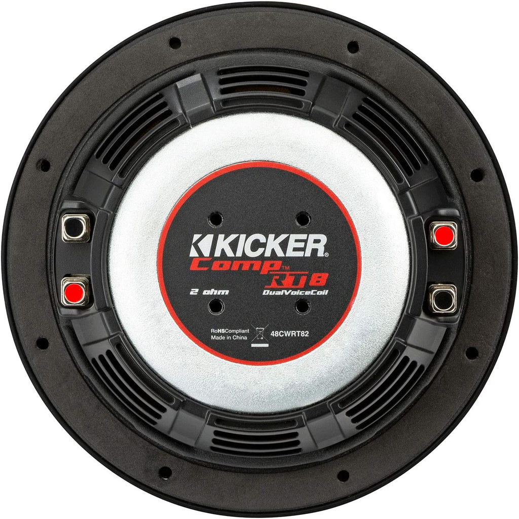 Kicker CWRT8 CompRT Series Shallow Mount 8-inch 300w Subwoofer - Dual 2 Ohm