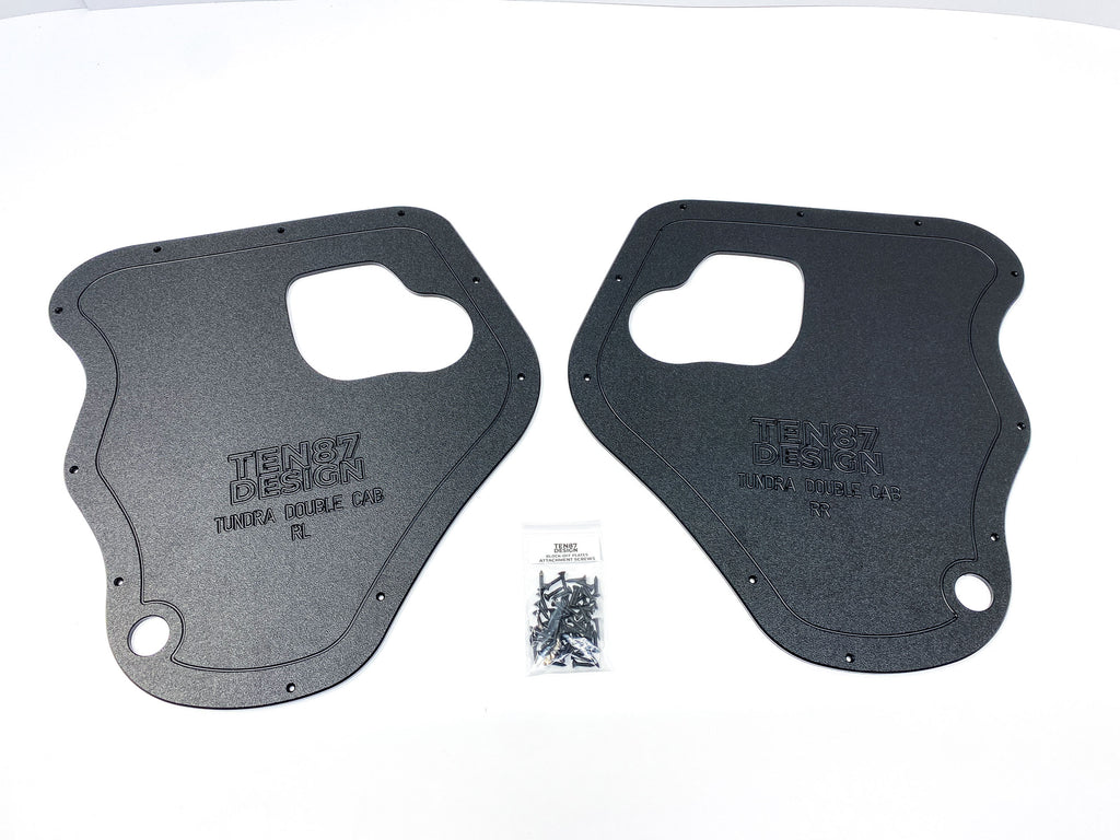 Custom Door Block Off Plates - Compatible with 2014-2021 Toyota Tundra Double Cab - Double Cab,Rear Set Only