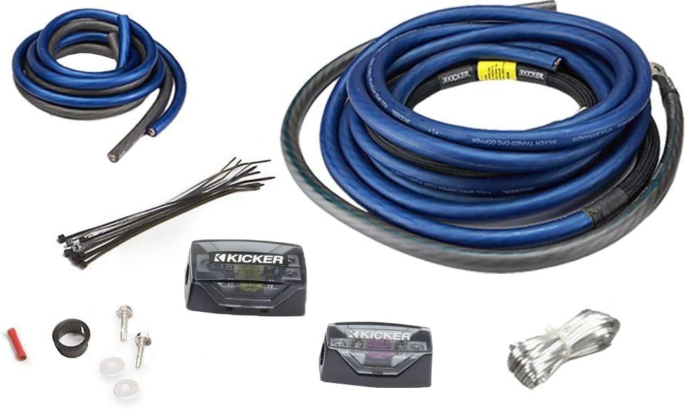 Kicker PKD1 Premium 1/0AWG OFC Dual Amplifier Wiring Kit - No RCAs Included