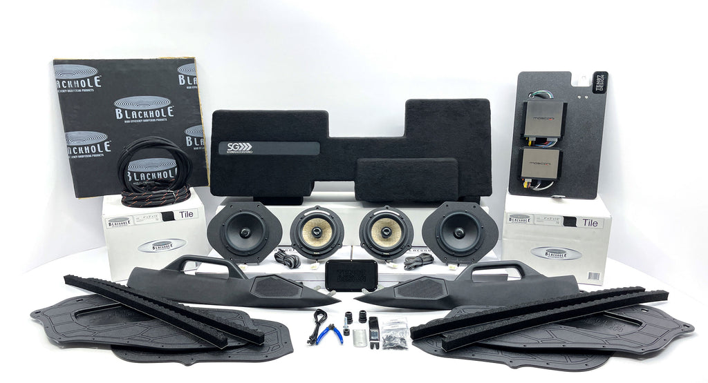 "Stealth" Gladen Aerospace 9-channel Fully Active Pre-Tuned Plug & Play Behind the Seat Stereo Upgrade (B&O Including Unleashed)