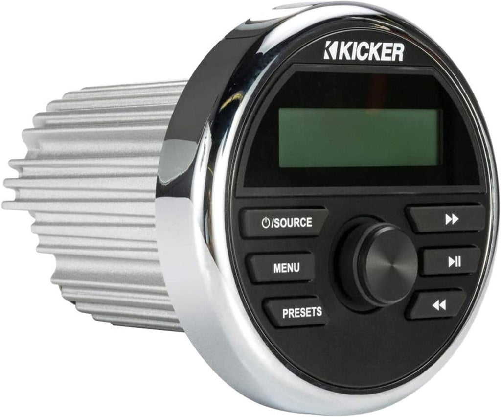 Kicker KMC2 Weather-Resistant Multi-Media Gauge-Style Receiver w/Bluetooth