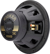 Load image into Gallery viewer, Kicker 50th Anniversary 10-Inch Competition Gold Letter 750w Subwoofer