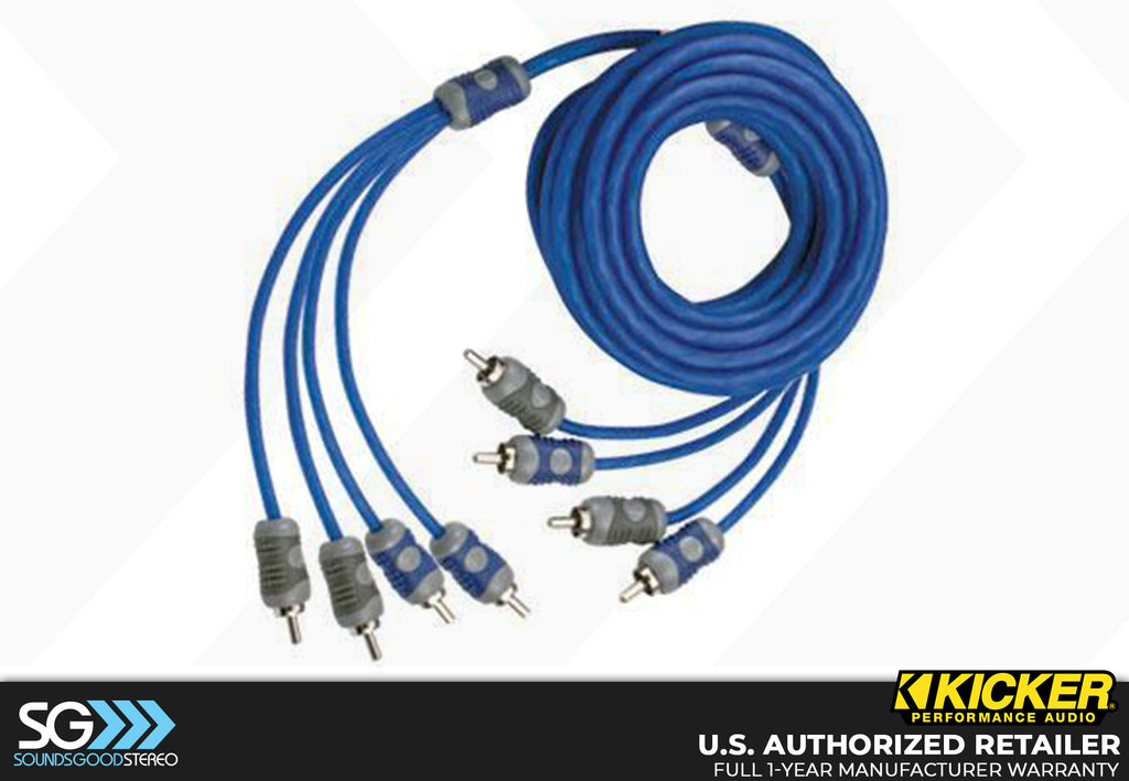 Kicker 46KI44 K-Series 13.10ft/4m 4-channel Balanced Twisted RCA Cable Interconnects