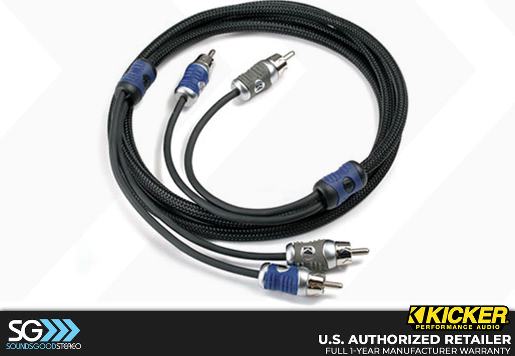 Kicker 46QI22 Q-Series 2-Meter 2-channel Balanced RCA Cable Interconnects
