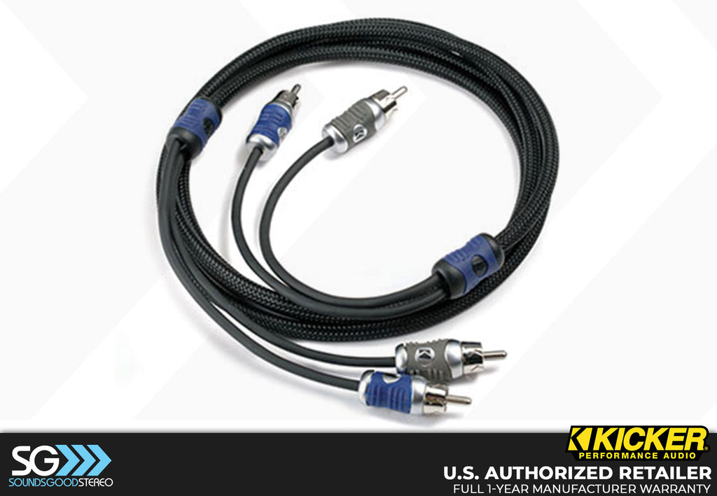 Kicker 46QI25 Q-Series 5-Meter 2-channel Balanced RCA Cable Interconnects